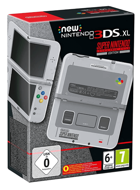 New Nintendo 3DS XL Super Nintendo Entertainment System Edition box art for Nintendo 3DS
